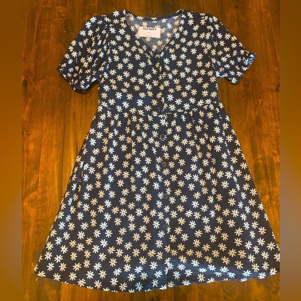 ⚓️Old Navy Daisy Print Toddler Dress Sz 4T      🌟EUC